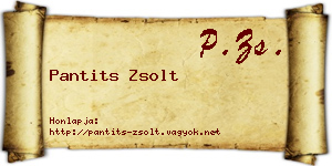 Pantits Zsolt névjegykártya